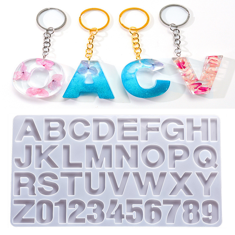 알파벳 에폭시 수지 실리콘 몰드 DIY 편지 번호 펜던 - Resin Art Alphabet 리뷰 및 가격