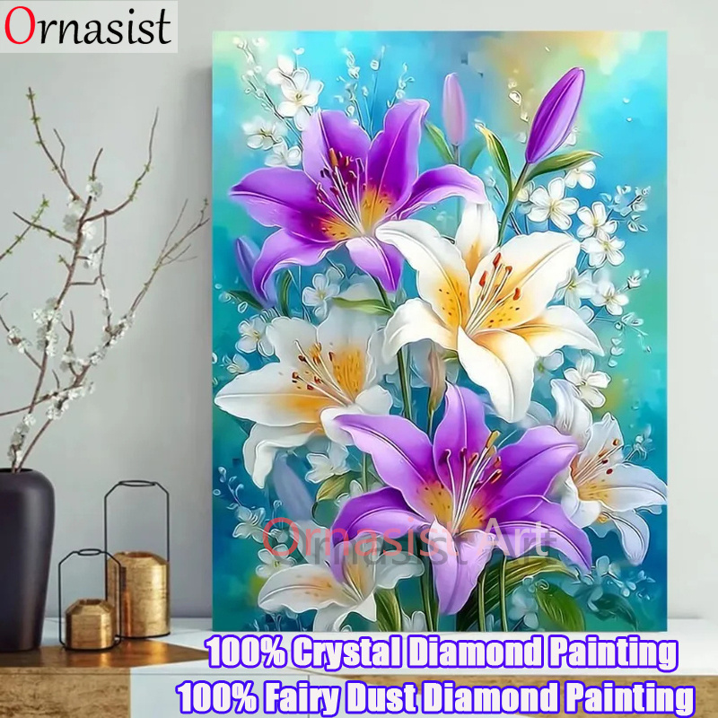 풀 크리스탈 다이아몬드 모자이크 아트 플라워 다이아몬드 - Resin Art Wallpaper 리뷰 및 가격